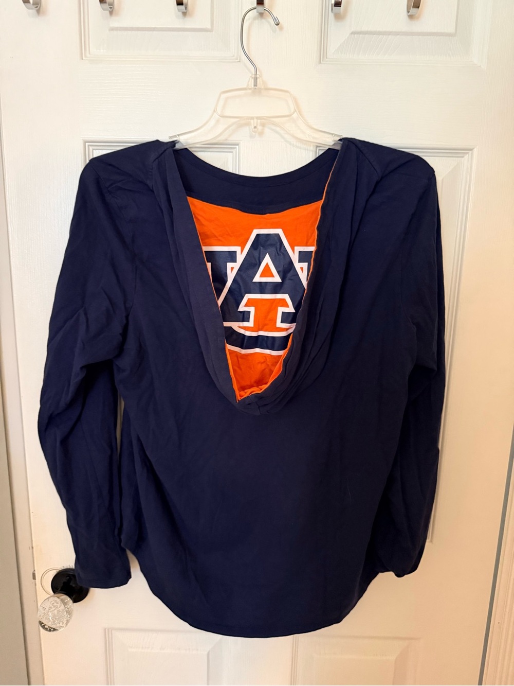 Colosseum Women's Navy Hoodie Tee with White Print